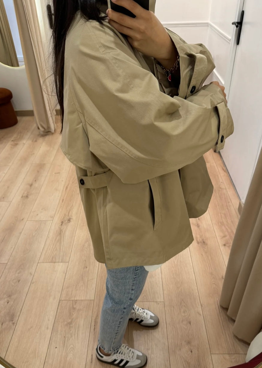 Gabardina oversize