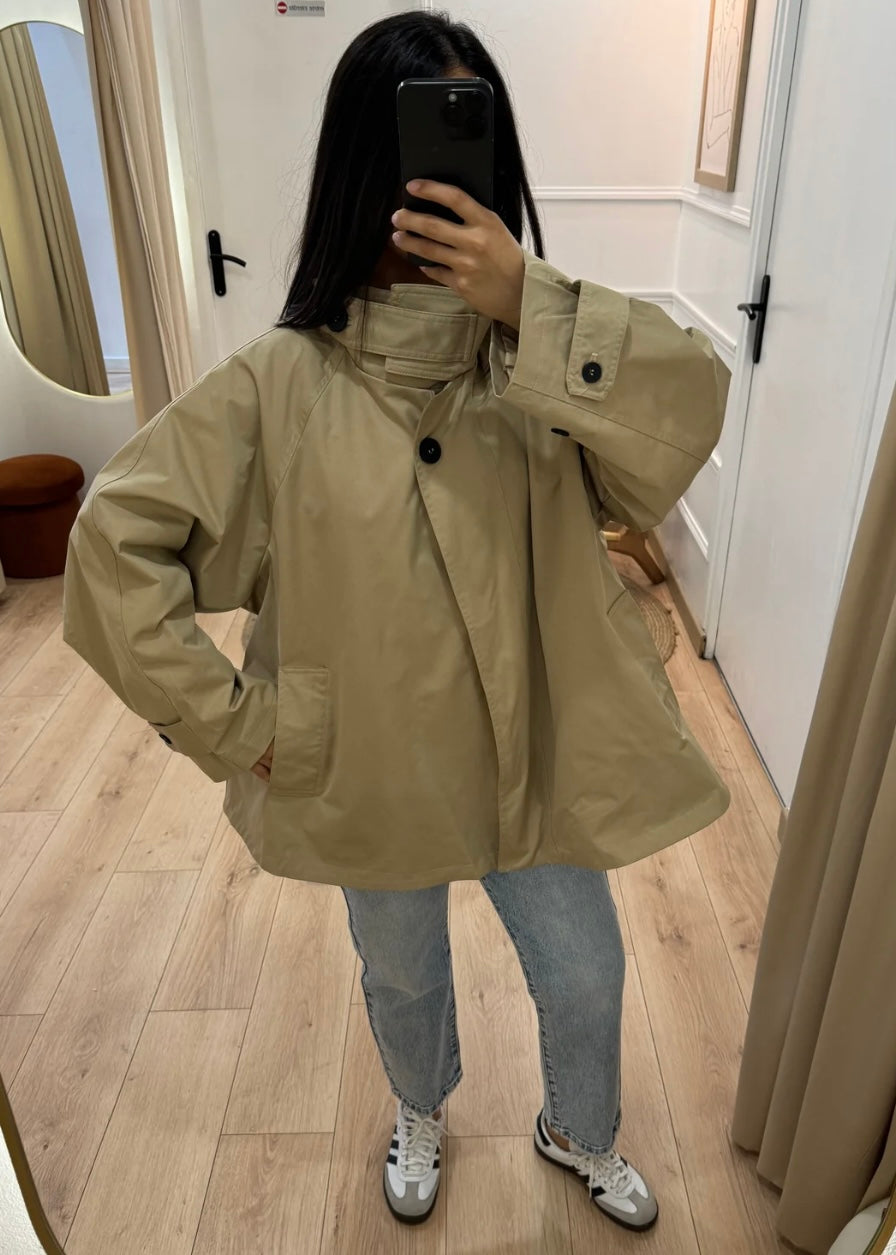 Gabardina oversize