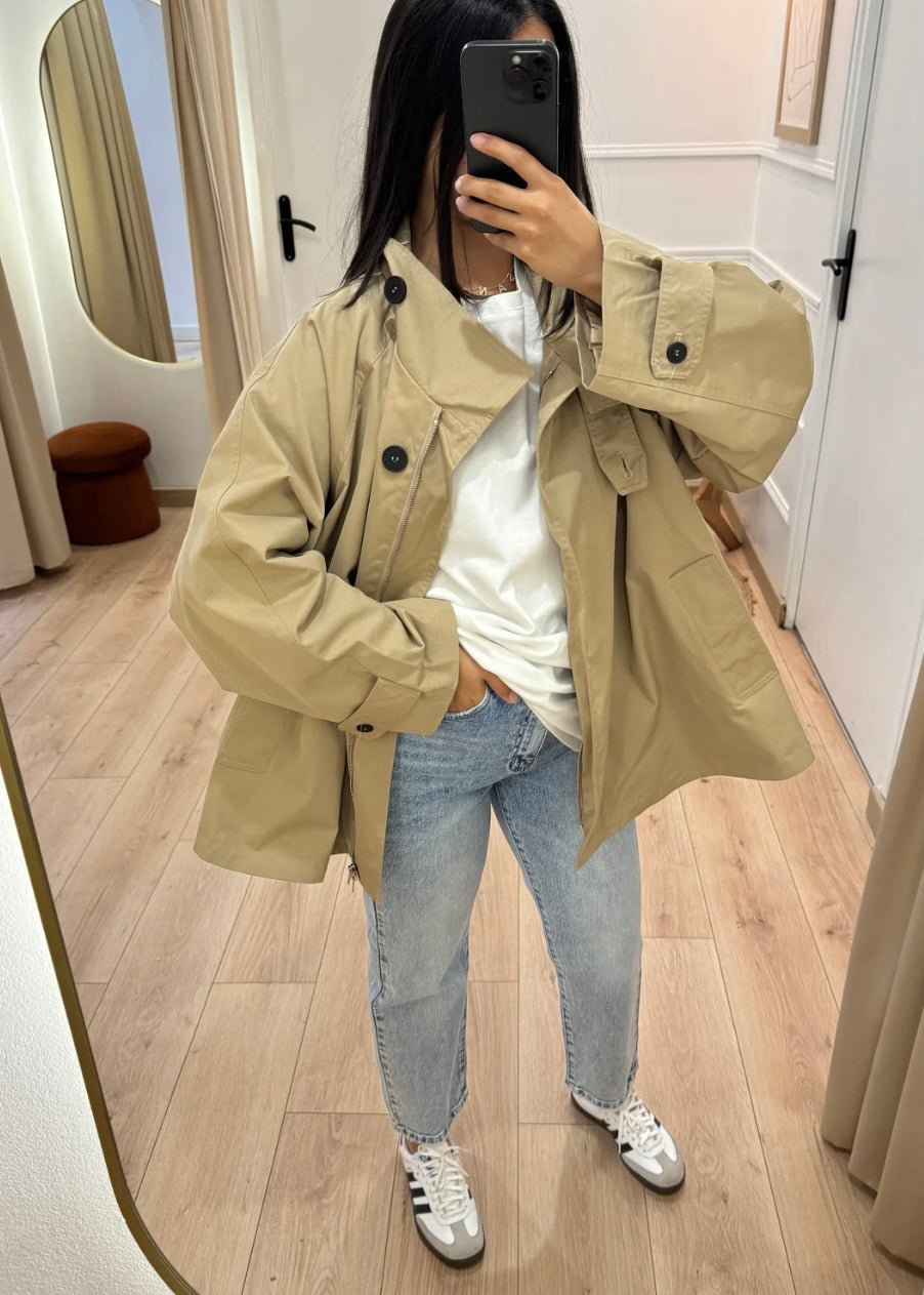Gabardina oversize