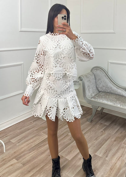 Conjunto blanco crochet