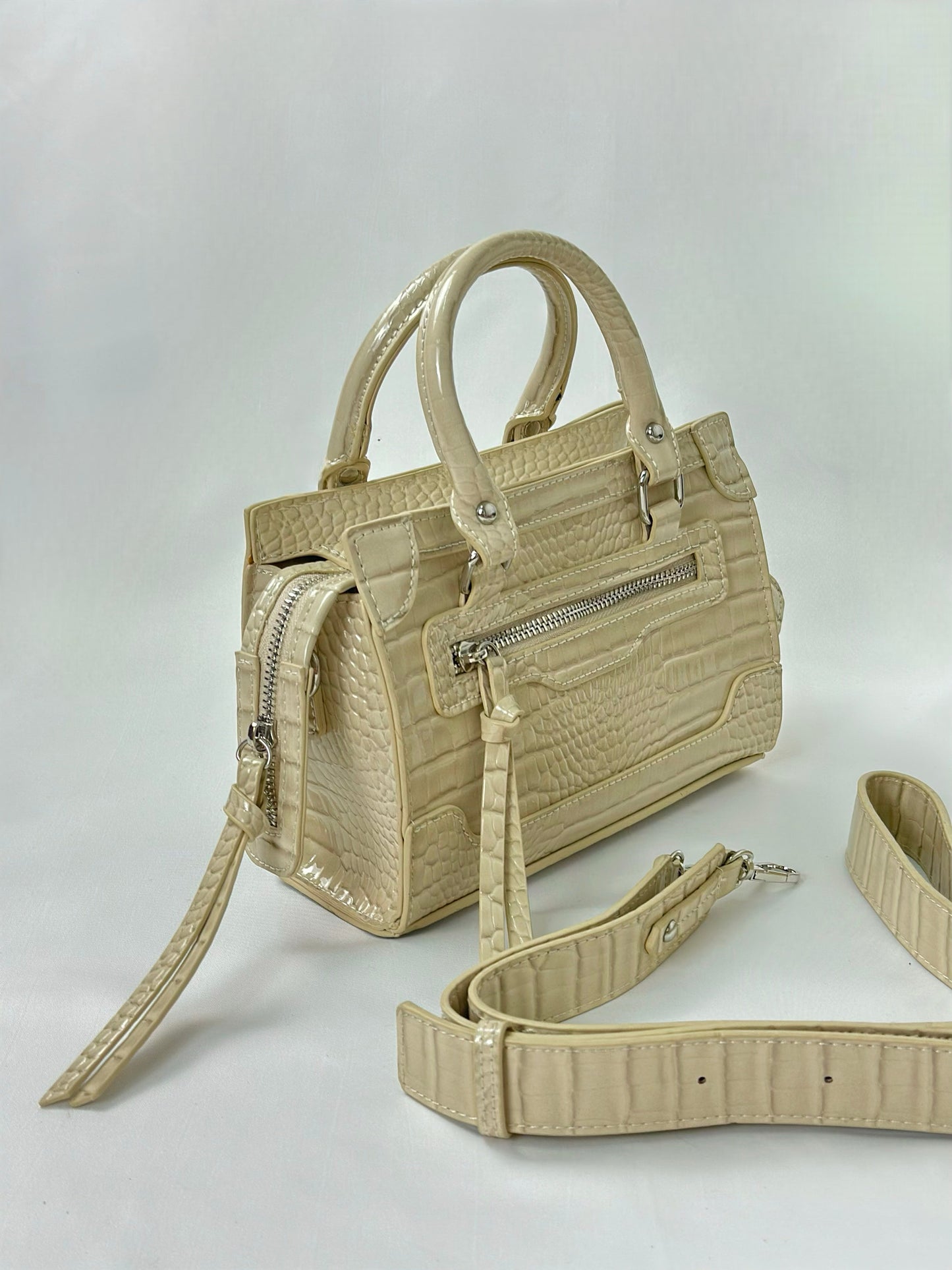 BOLSO CUERO EFECTO CROCO