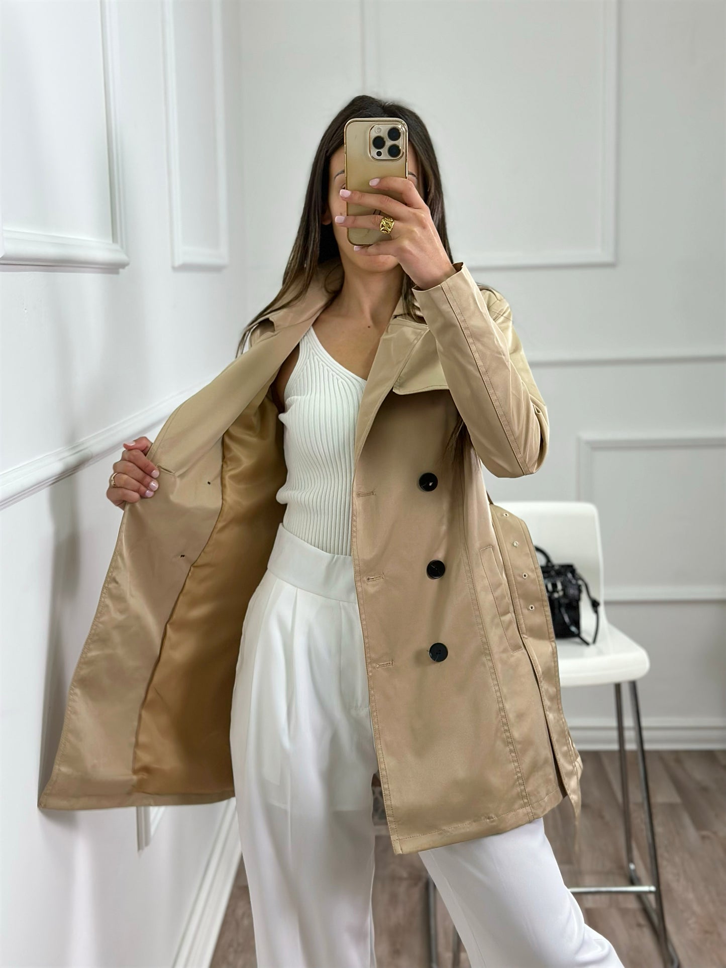 GABARDINA MIDI CAMEL